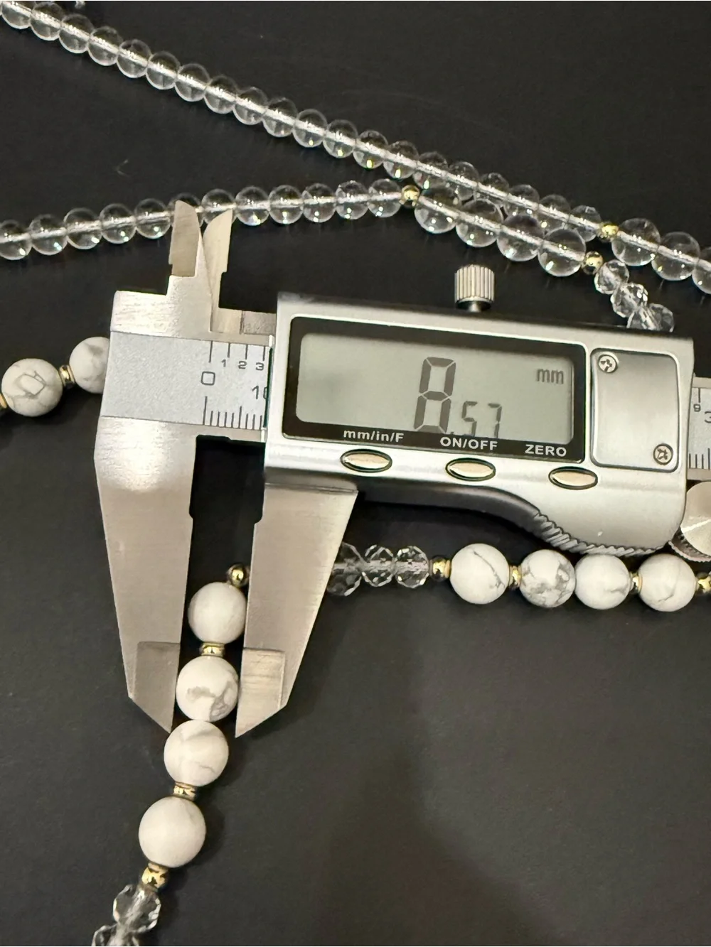 Handmade Natural Stones And Crystals Beaded Lanyard w/ Retractable Badge Reel